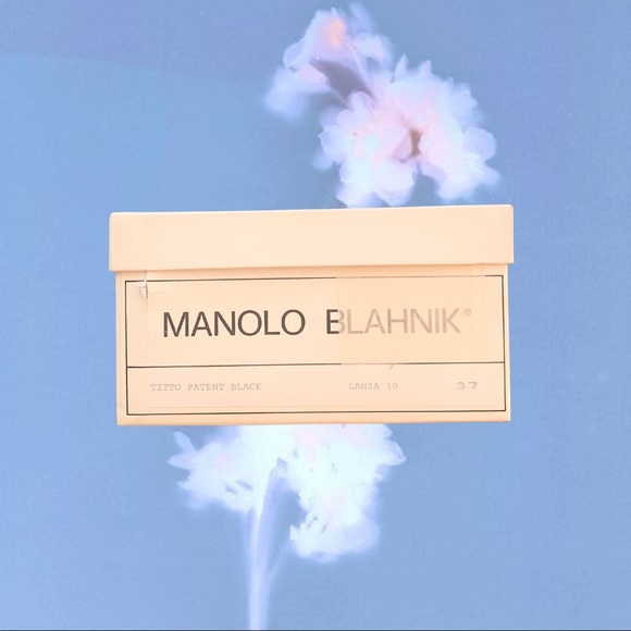 Manolo Blahnik - Tito Patent Leather Flats - Point Toe - Black - 7 US - Picture 3 of 7